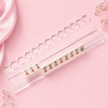 Scalloped Acrylic Mahjong Racks YOLO Mahjong
