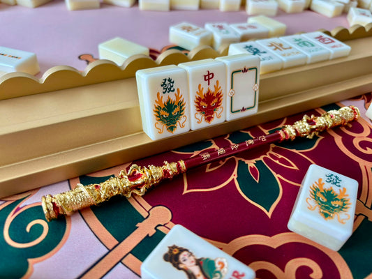 Journey to The West Metallic Gold Wooden Rack - 20" YOLO Mahjong