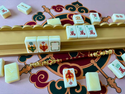 Journey to The West Metallic Gold Wooden Rack - 20" YOLO Mahjong
