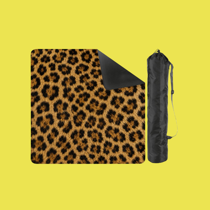 Mahjong Mat - Leopard Print Mahjong Mat | Non-Slip Game Night Table Decor (31.5x31.5 Inch) YOLO Mahjong