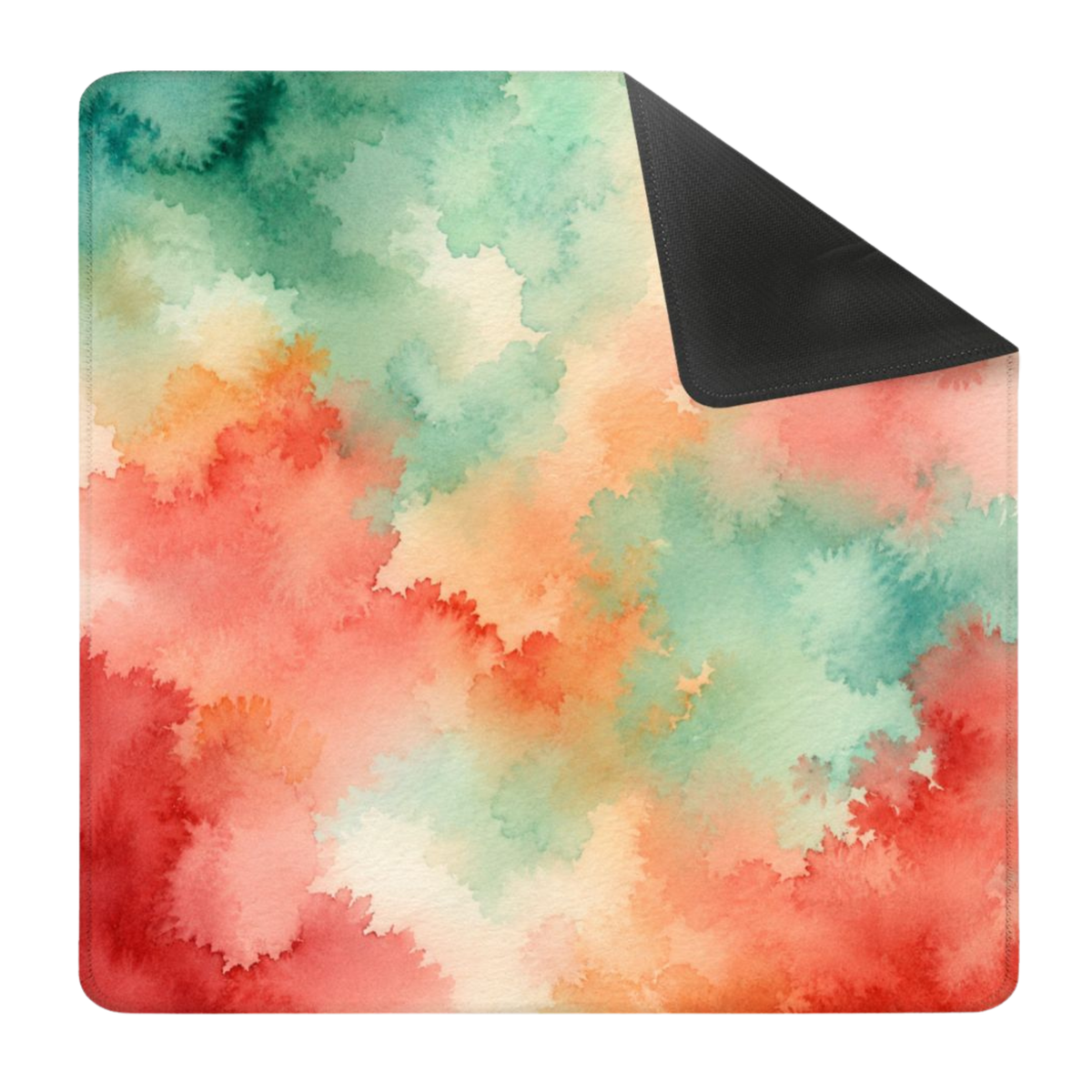 Mahjong Mat 31.5"x31.5" (Ship Rolled up) - Modern Abstract Watercolor Square Mahjong Mat YOLO Mahjong