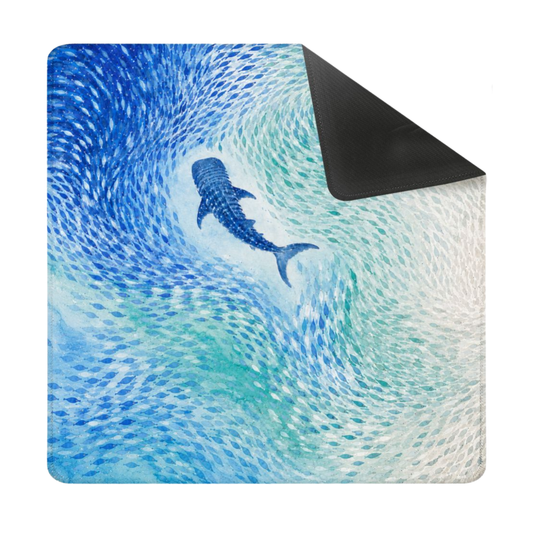 Mahjong Mat 31.5"x31.5" (Ship Rolled up) - Whale Shark Coastal Square Mahjong Mat YOLO Mahjong