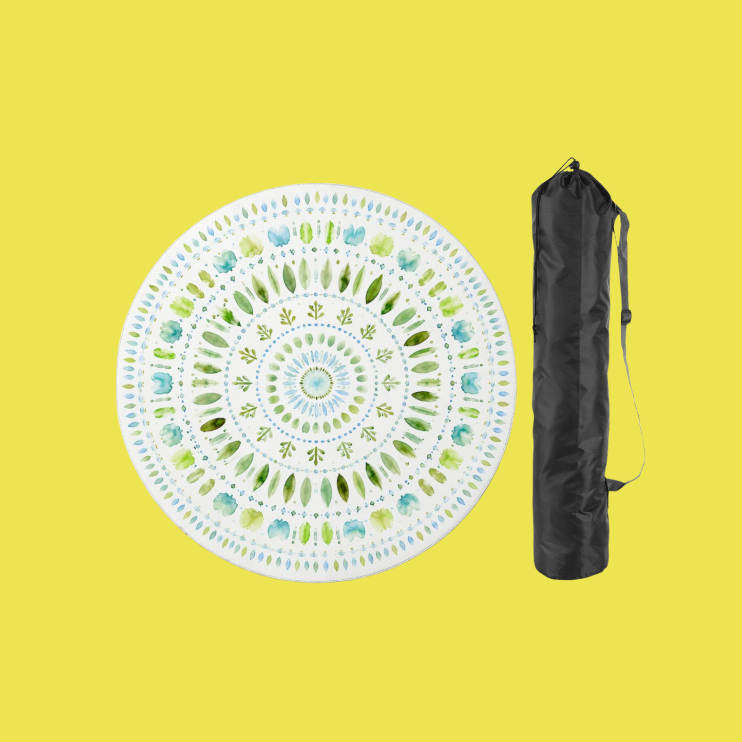 Round Mahjong Mat - Botanical Garden Round Mahjong Mat YOLO Mahjong