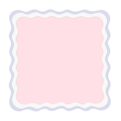 Scalloped Mahjong Mat 31.5"x31.5" (Ship Rolled up) - Pink and Purple YOLO Mahjong