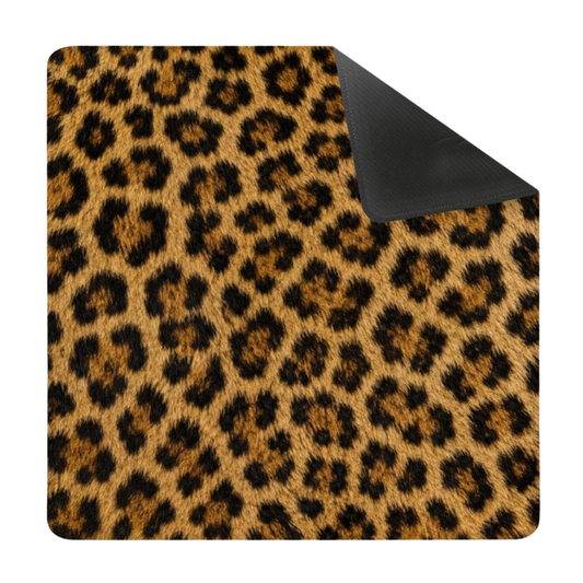 Mahjong Mat - Leopard Print Mahjong Mat | Non-Slip Game Night Table Decor (31.5x31.5 Inch) YOLO Mahjong