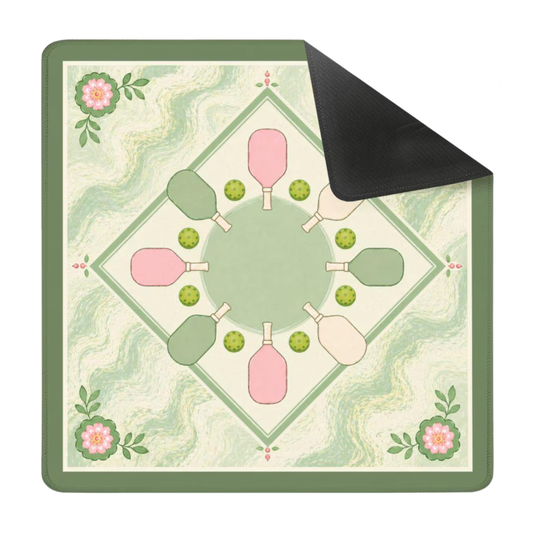 Mahjong Mat - Green Pickleball Mahjong Mat YOLO Mahjong