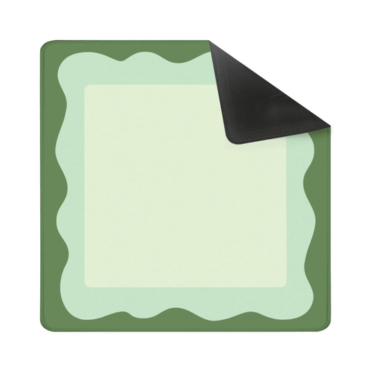 Minimalist Sage Wave Mahjong Mat 31.5"x31.5" (Ship Rolled up) YOLO Mahjong