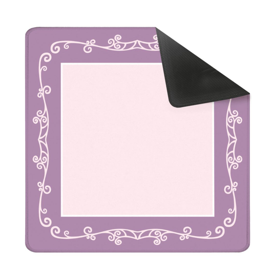 Minimalist Lavender Scroll Mahjong Mat 31.5"x31.5" (Ship Rolled up) YOLO Mahjong