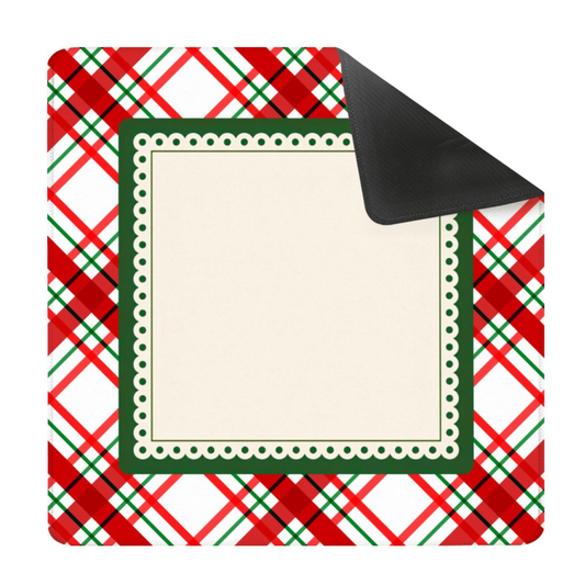 Classic Christmas Plaid Mahjong Mat (Ship Rolled up) YOLO Mahjong
