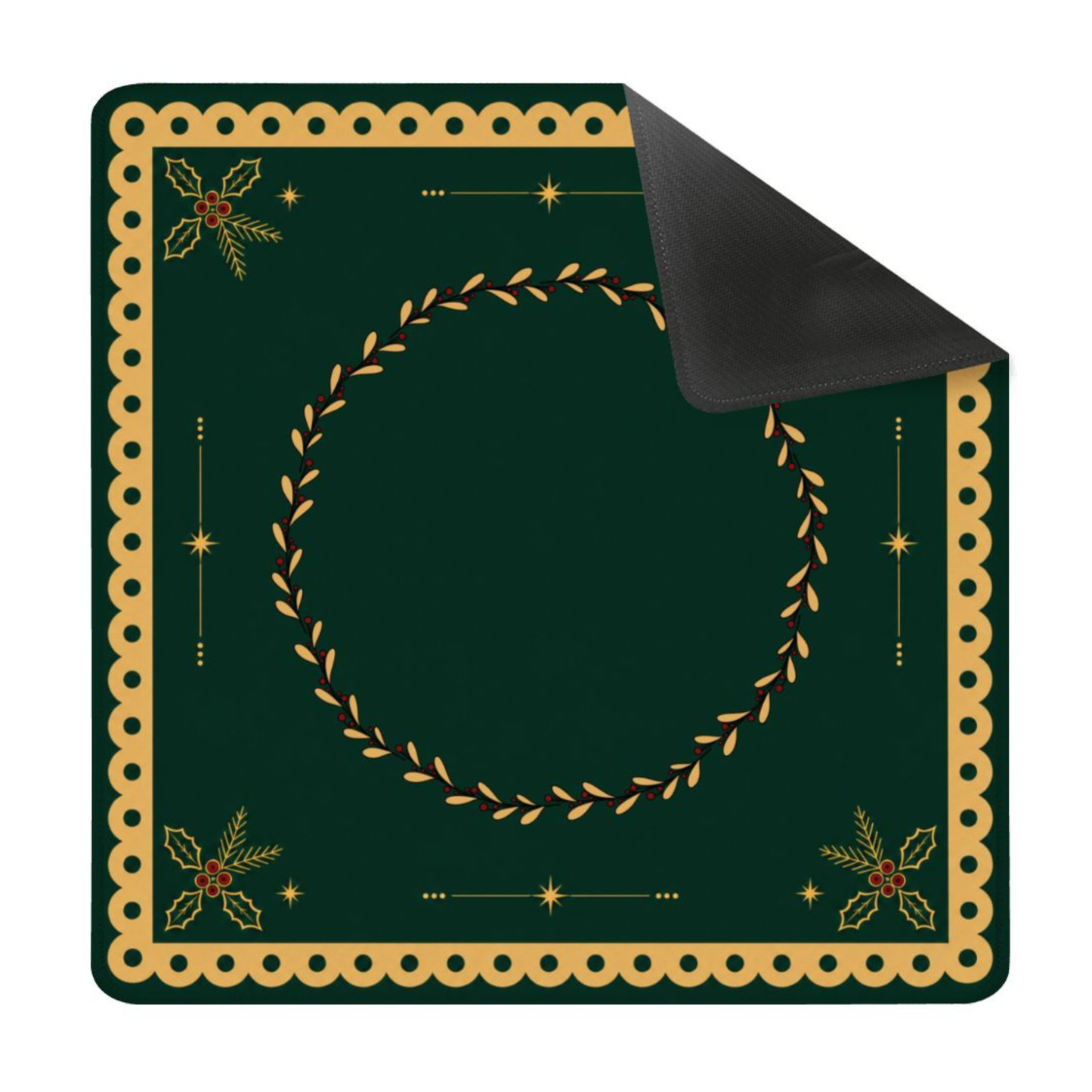 Golden Christmas Mahjong Mat(Ship Rolled up) YOLO Mahjong