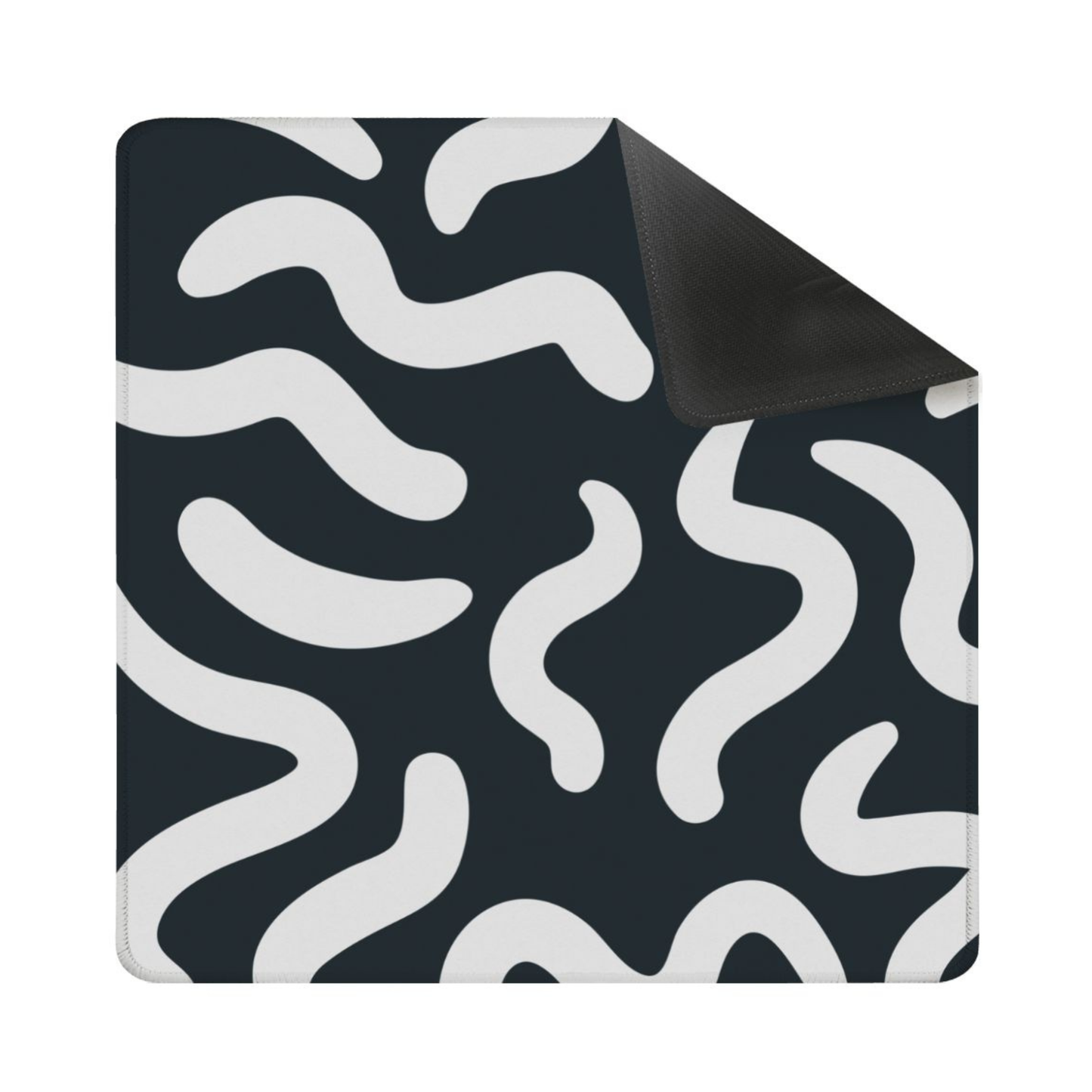 Black & White Abstract Square Mahjong Mat (Ship Rolled Up) YOLO Mahjong