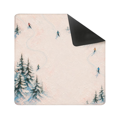 Winter Ski Resort Square Mahjong Mat (Ship Rolled Up) YOLO Mahjong