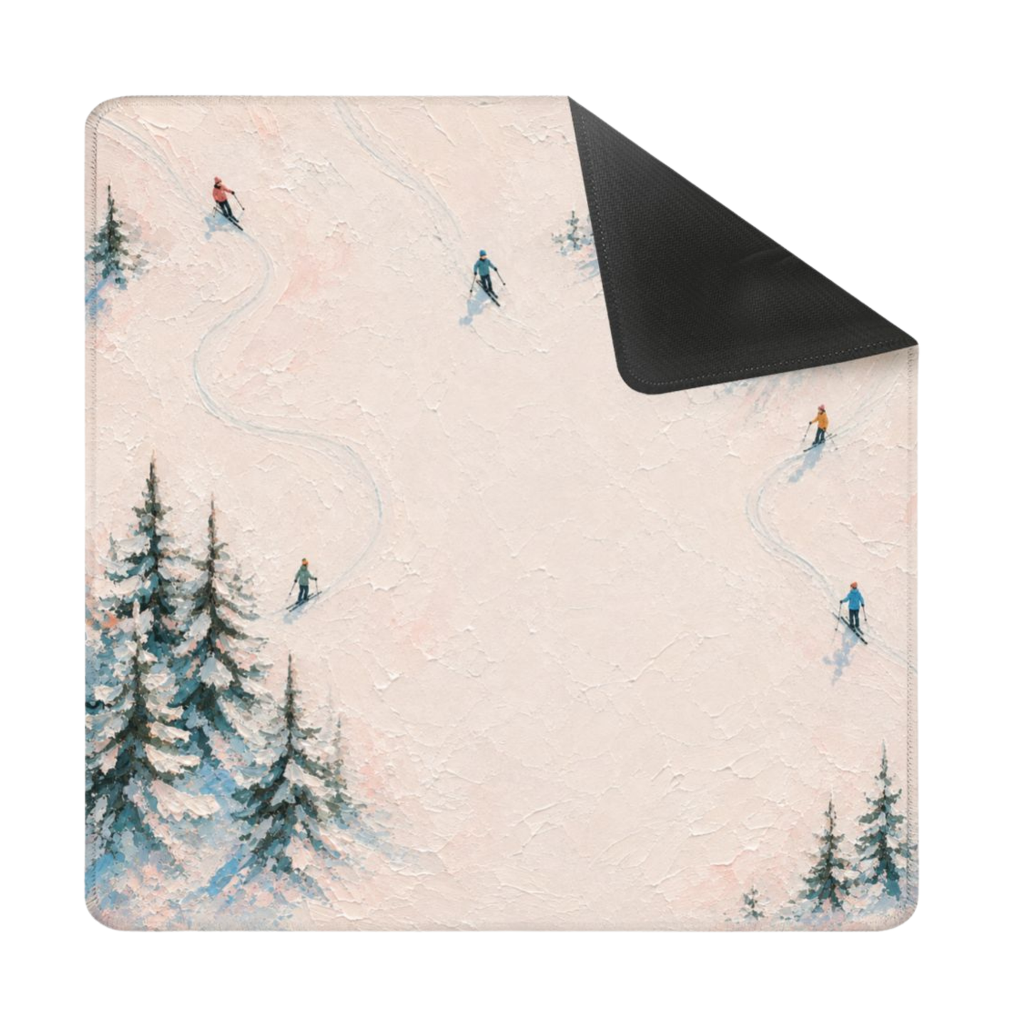 Winter Ski Resort Square Mahjong Mat (Ship Rolled Up) YOLO Mahjong