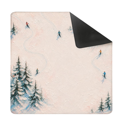 Winter Ski Resort Square Mahjong Mat (Ship Rolled Up) YOLO Mahjong