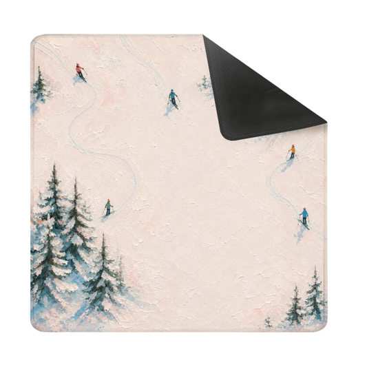 Winter Ski Resort Square Mahjong Mat (Ship Rolled Up) YOLO Mahjong