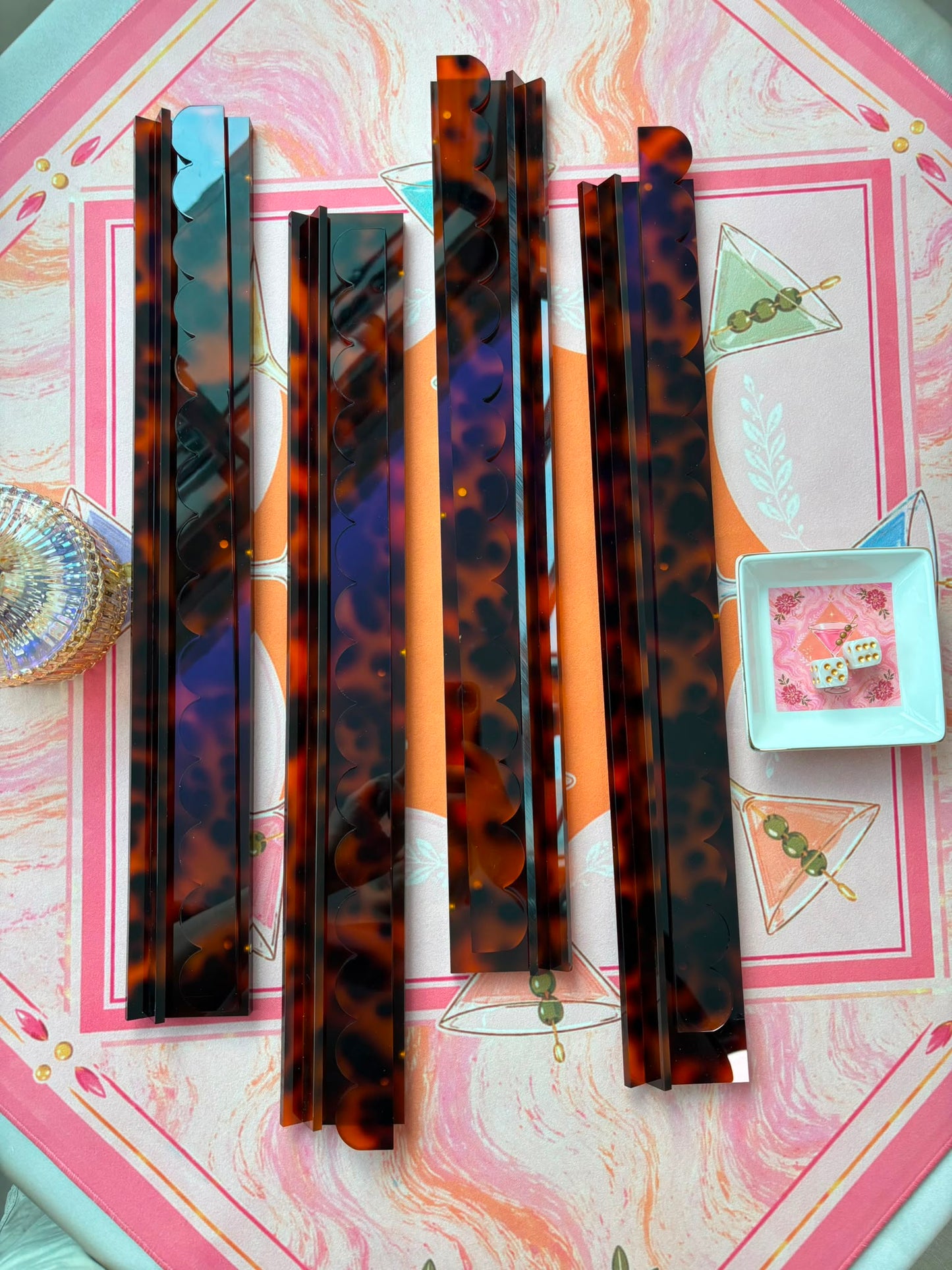 Tortoise Shell Mahjong Rack 20" Inch - First 50 YOLO Mahjong