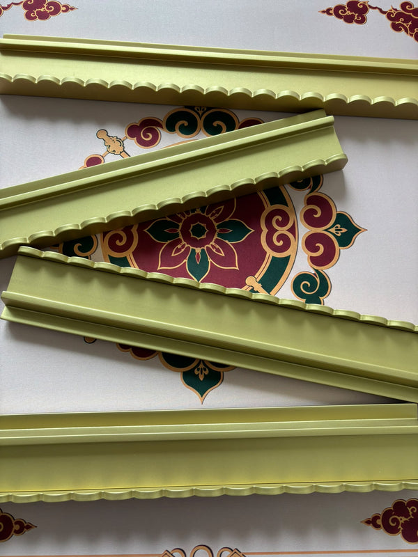Metallic Gold Wooden Rack - 20" Set of 4 YOLO Mahjong