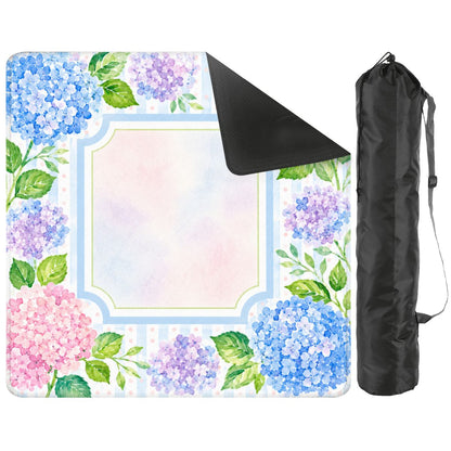 Mahjong Mat 31.5"x31.5" (Ship Rolled up) - Pastel Hydrangea Mahjong Mat with Watercolor Floral Design YOLO Mahjong