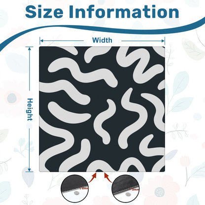 Black & White Abstract Square Mahjong Mat (Ship Rolled Up) YOLO Mahjong