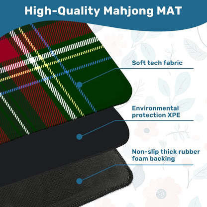 Heritage Christmas Tartan Mahjong Mat (Ship Rolled up) YOLO Mahjong
