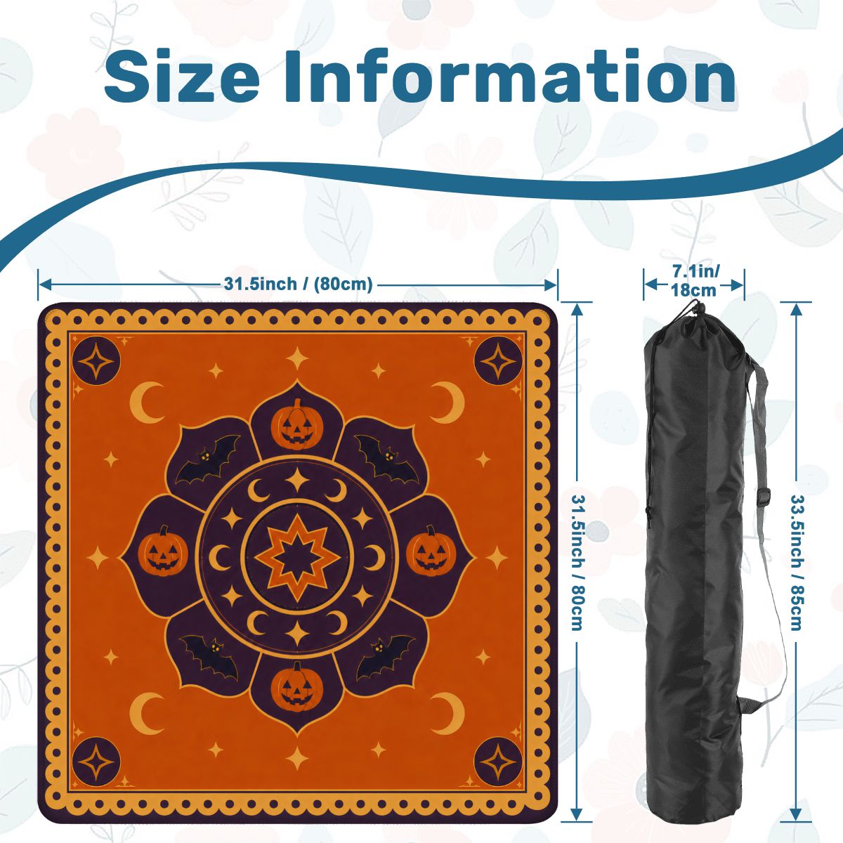 Minimalist Halloween Mandala Mahjong Mat(Ship Rolled up) YOLO Mahjong