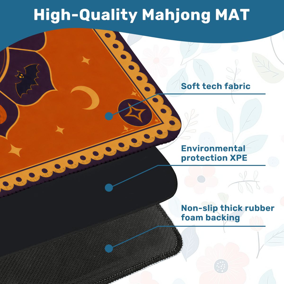 Minimalist Halloween Mandala Mahjong Mat(Ship Rolled up) YOLO Mahjong