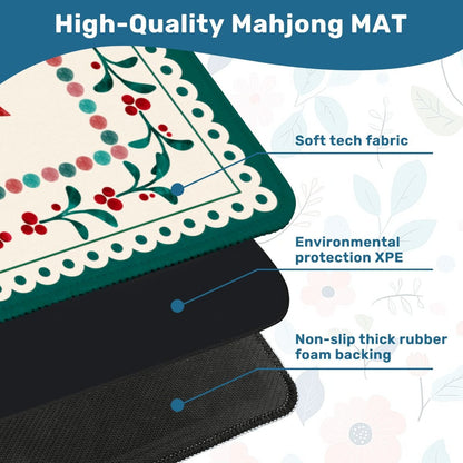 Christmas Holly Mahjong Mat (Ship Rolled up) YOLO Mahjong