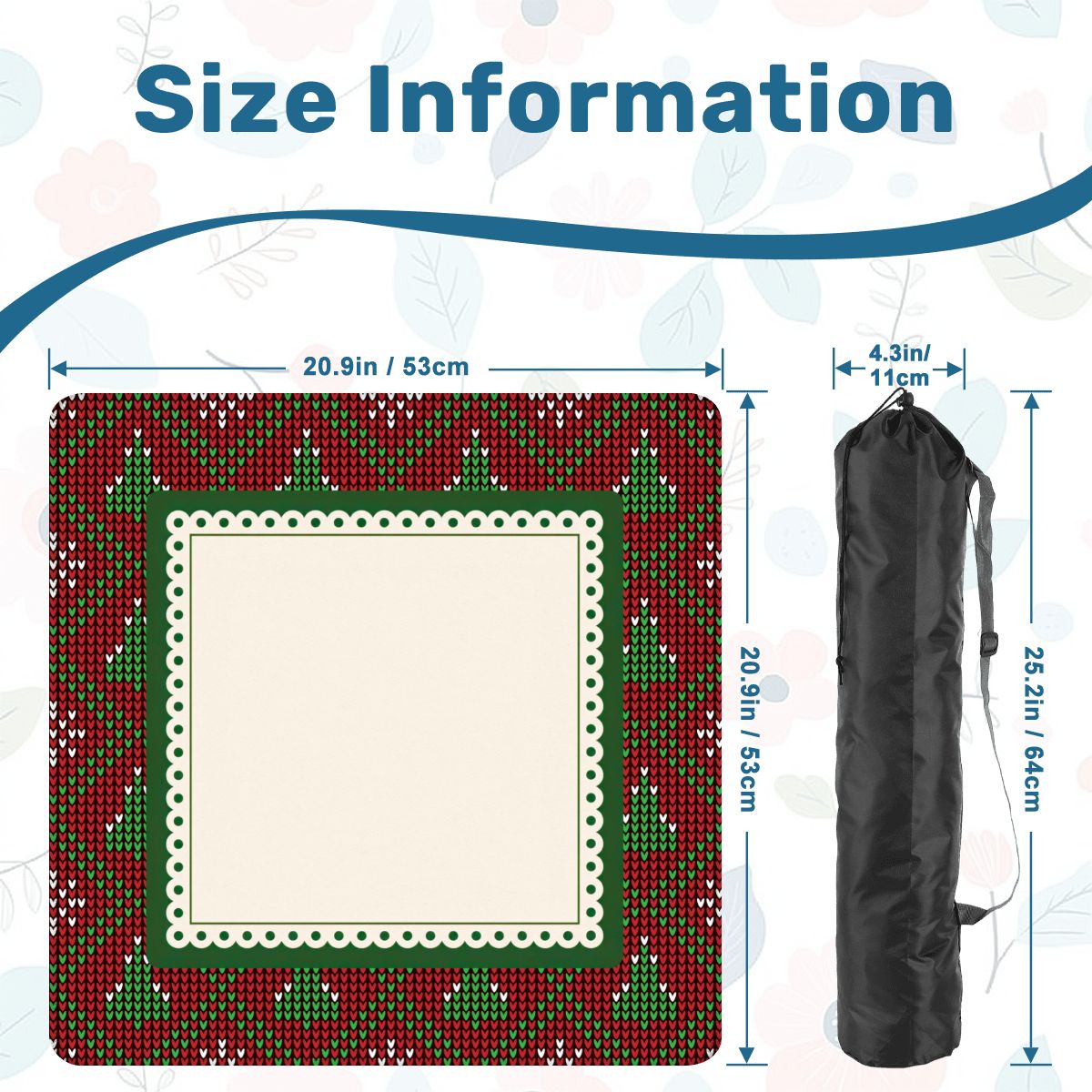 Christmas Knit Mahjong Mat (Ship Rolled up) YOLO Mahjong
