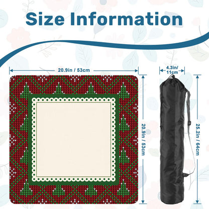 Christmas Knit Mahjong Mat (Ship Rolled up) YOLO Mahjong