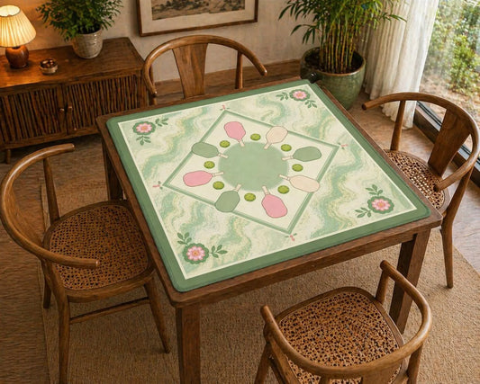 Mahjong Mat - Green Pickleball Mahjong Mat YOLO Mahjong