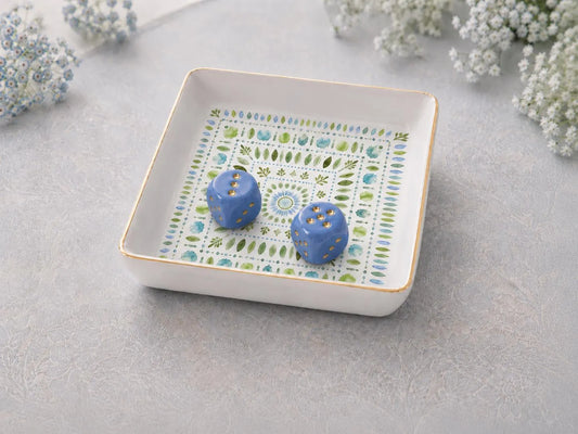 Botanical Mahjong Dice Tray YOLO Mahjong