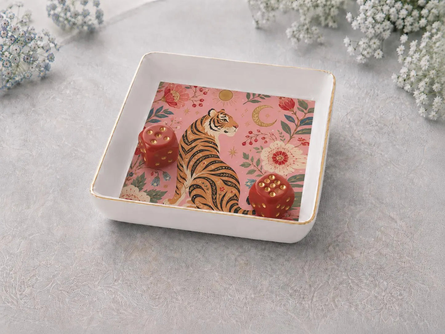 Tiger Mahjong Dice Tray YOLO Mahjong